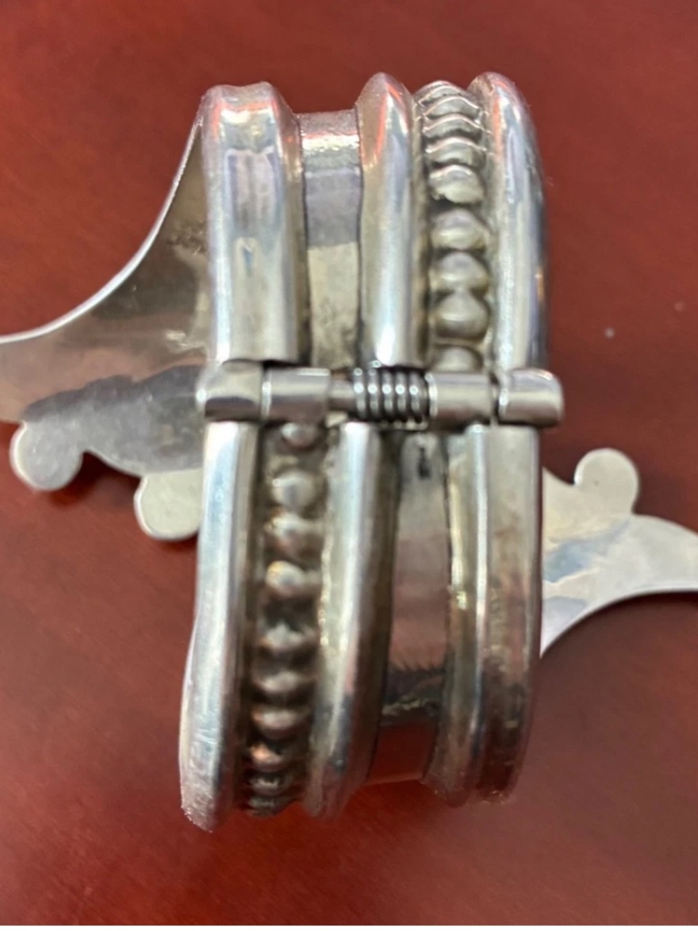 taxco unicorn horn clamp big statement vintage sterling silver bracelet STUNNER - Picture 2 of 9